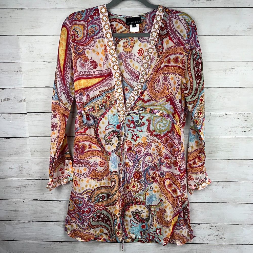 Athleta Multicolor Paisley Tunic Coverup